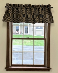 THE WESTBURY BLACK/TAN VALANCE 72" x 15.5"